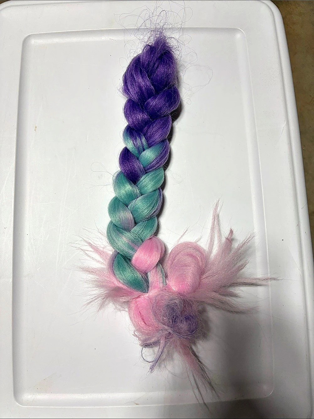 Braided Unicorn / Mermaid Purple & Pink Hair Accessory